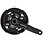 Crankstel 3x10 speed Shimano MTB FC-MT500 175/40-30-22 - zwart
