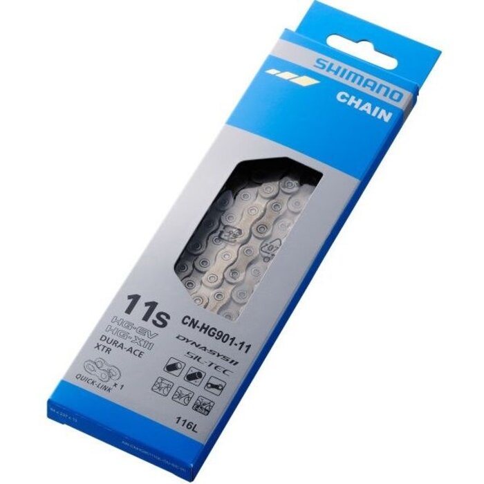 Shimano Ketting 11 speed Shimano HG901 Dura Ace / XTR - Race/Mtb/E-Bike met 116 schakels en quick link
