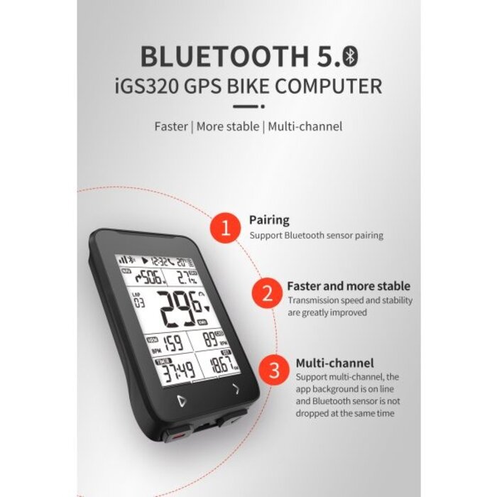 Fietscomputer iGPSPORT iGS320 - Artsloten.nl