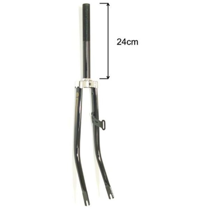 MERKLOOS Voorvork 26" met 1" vorkbuis en dynamohaak - glanzend zwart