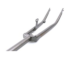 MERKLOOS Voorvork 28" met 1" vorkbuis - trommelremnok en dynamohaak - grijs