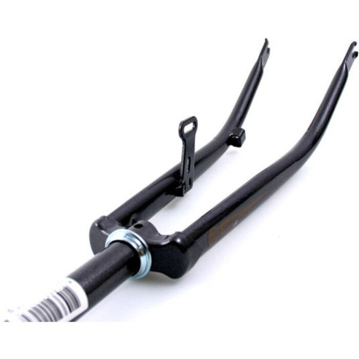 MERKLOOS Voorvork 28" met 1" vorkbuis - trommelremnok en dynamohaak - antraciet