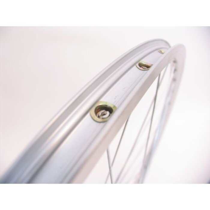 MERKLOOS Achterwiel 28 x 1/4"  ZAC19 Freewheel vast - zilver