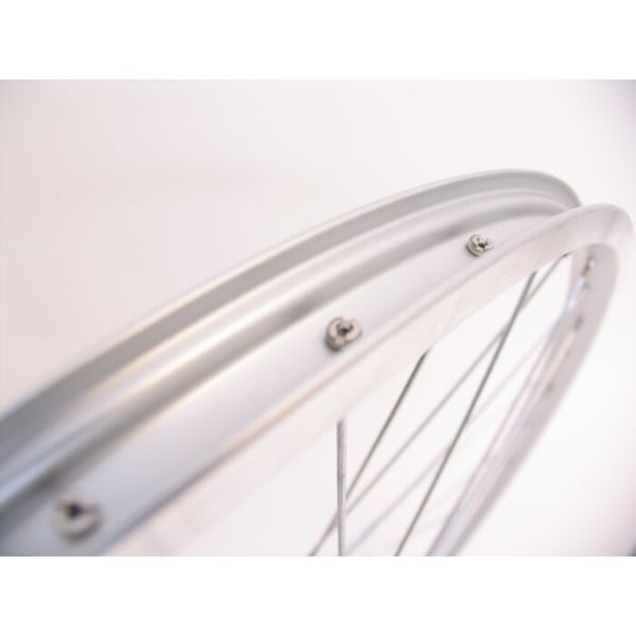 MERKLOOS Achterwiel 26" / 559-21 ATB met Favorit remnaaf - zilver