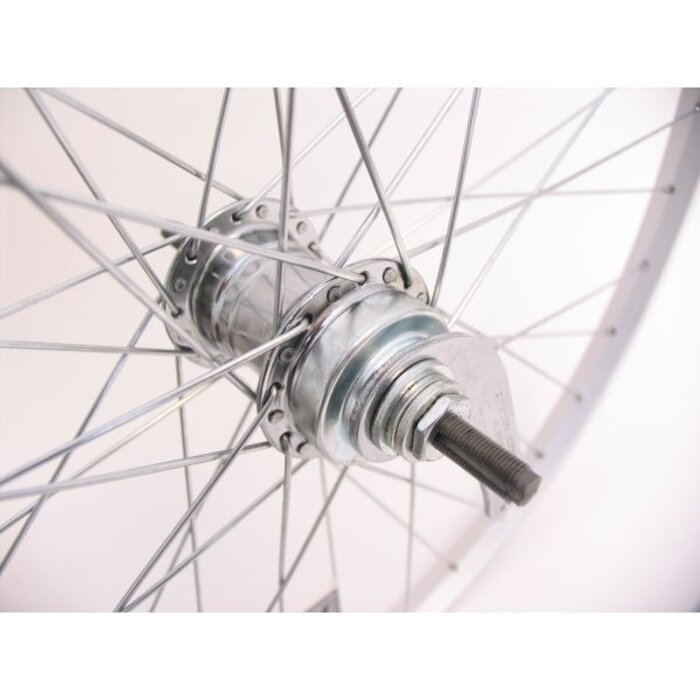 MERKLOOS Achterwiel 26" / 559-21 ATB met Favorit remnaaf - zilver