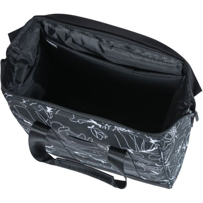 Basil Fietsshopper Basil Grand Flower 23 liter 34 x 19 x 35 cm - zwart