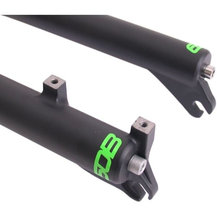 Spinner Verende voorvork 27,5" / 650B Spinner met lock out - 120 mm veerweg met 1 1/8" ahead vorkbuis - PM remnokken - mat zwart