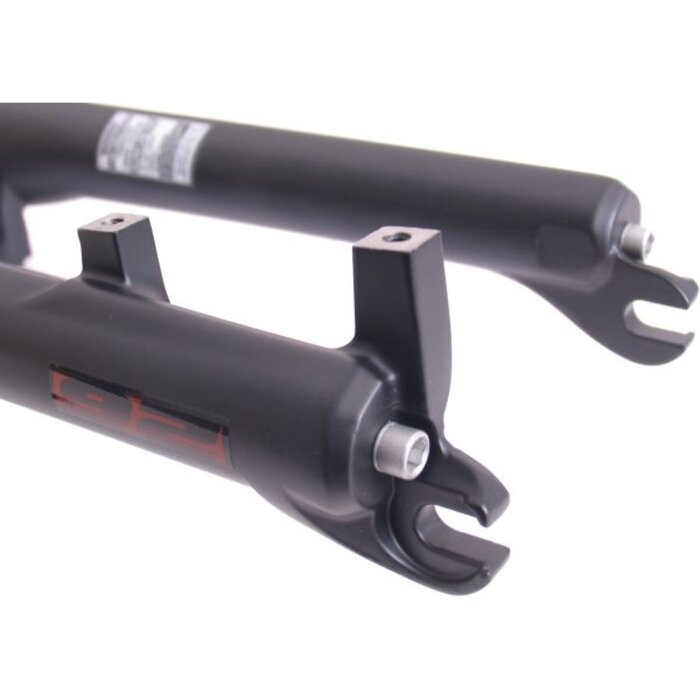 Spinner Verende voorvork 26" Spinner met 1 1/8" vorkbuis MTB ahead - v-brake en PM disc - mat zwart