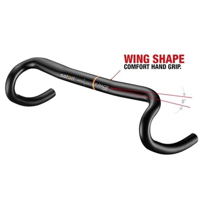 Satori Stuur Satori X-Race Aero ø31.8mm / B=420mm - mat zwart