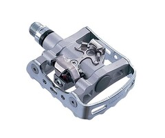 Shimano Pedaalset SPD Shimano M324 met plaatje SM-SH56 enkelzijdige binding - zilver