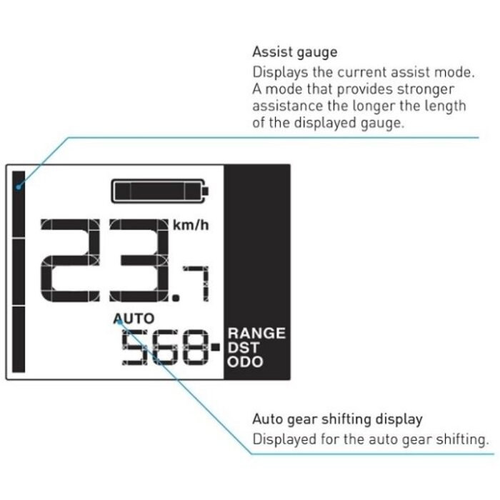 Shimano E-bike display / fietscomputer Shimano STEPS SC-EN500 voor 22,2 mm doorsnede stuurbuis