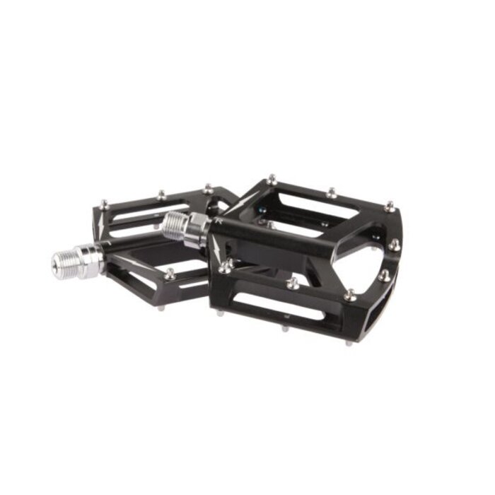 Tecora Pedaalset BMX/MTB Tecora E vlak - met vervangende pedaalpinnen - zwart