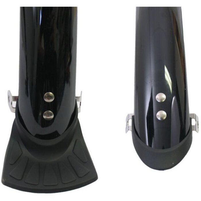 MERKLOOS Spatbordset 28" 45 mm kunststof compleet met stangenset - zwart