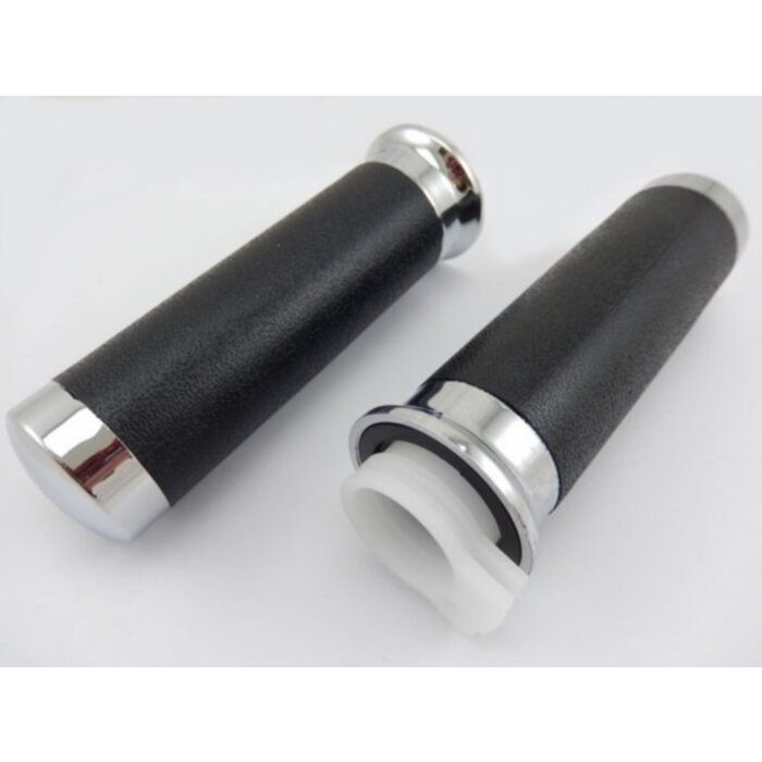 Power1 Power1 handvatset + gasdraaistuk 25/30mm china4t/OldClass/retro zwart