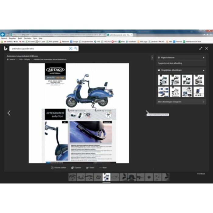 Artago artago slot kabel stuur antirobos retro/RetroOld =op=op