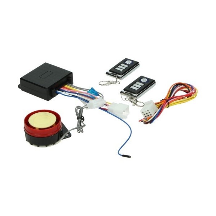 MERKLOOS Alarmset - Universeel - 5 standen - Met afstandsbediening - Voor motor/scooter