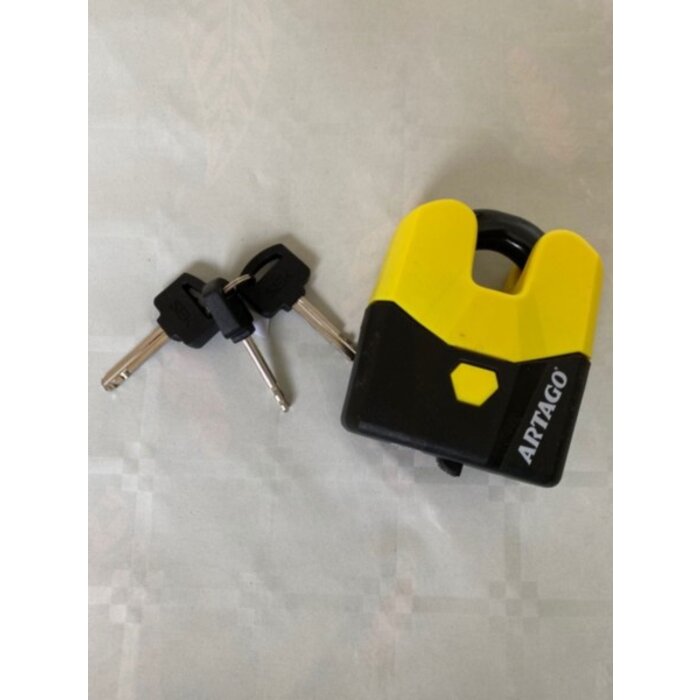 Artago Artago Scooter/motor Hangslot - ART4 - 15mm - Zwart/Geel