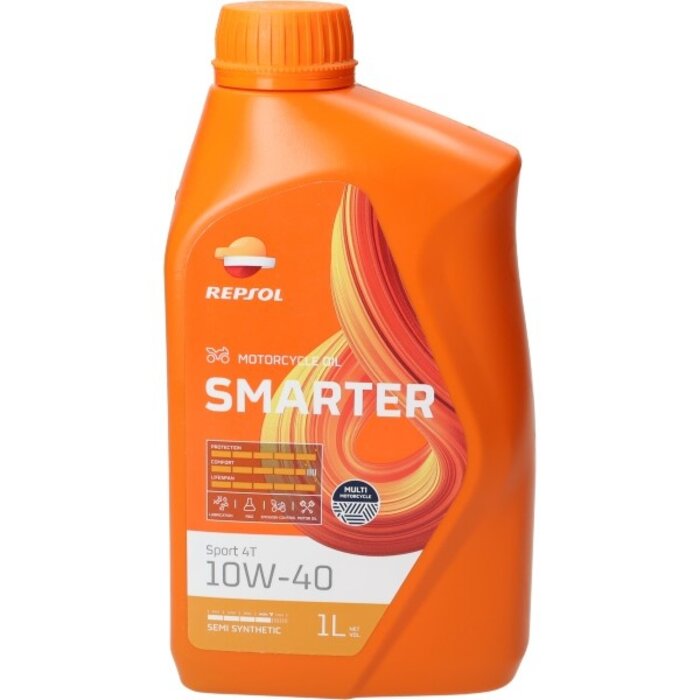 REPSOL RESPOL Motorolie - 10w40 - half synth - motosport - 1l fles