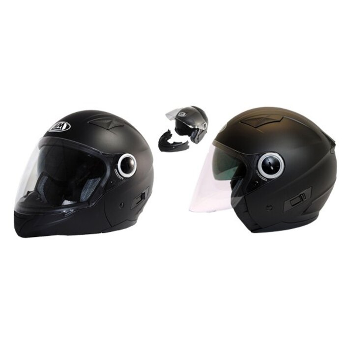 helm jet S 55/56 zwart mat lem multi=op=op