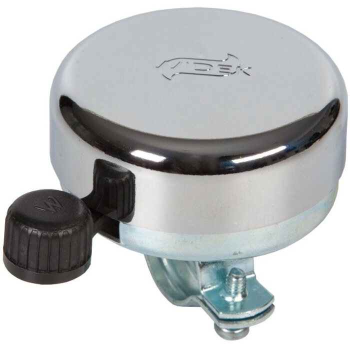 Widek Fietsbel Widek staal met kunststof klepel - chroom (op kaart)