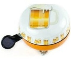 Widek Fietsbel Ding-Dong Widek Emoticon Beer Mug ø80mm - geel/wit (op kaart)