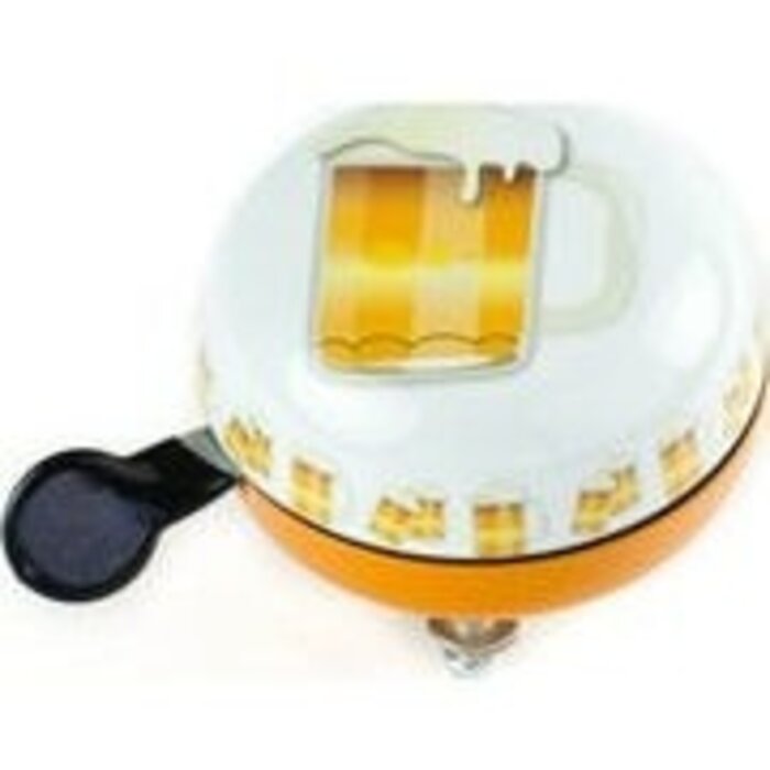 Widek Fietsbel Ding-Dong Widek Emoticon Beer Mug ø80mm - geel/wit (op kaart)