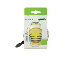 Widek Fietsbel Ding-Dong Widek Emoticon Tears Eyes ø80mm - wit/lichtblauw/geel (op kaart)