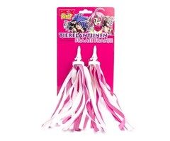 Handvatstreamers PexKids - lichtroze / donkerroze / satijn