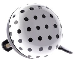 Niet Verkeerd Fietsbel Ding-Dong Dots ø60 mm - wit met zwarte stippen