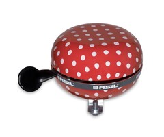 Basil Fietsbel Basil Polkadot ø80mm - rood / wit