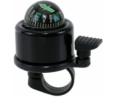 Edge Fietsbel Edge World met ingebouwde kompas - zwart