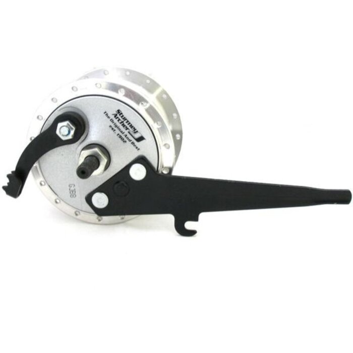 Sturmey Archer Dynamo voornaaf met trommelrem Sturmey Archer X-FDD 3.0W - high polish alumunium