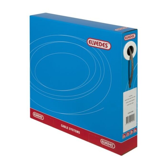 Elvedes Rem buitenkabel Elvedes gevlochten met voering 30 meter / Ø5,0mm - titanium (30 meter in doos)