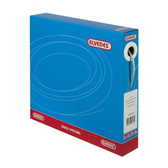 Elvedes Rem buitenkabel Elvedes gevlochten met voering 30 meter / Ø5,0mm - zilver (30 meter in doos)