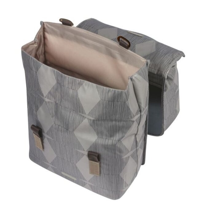 Basil Dubbele fietstas Basil Elegance 40-49 liter 40 x 38 x 16 cm - chateau taupe