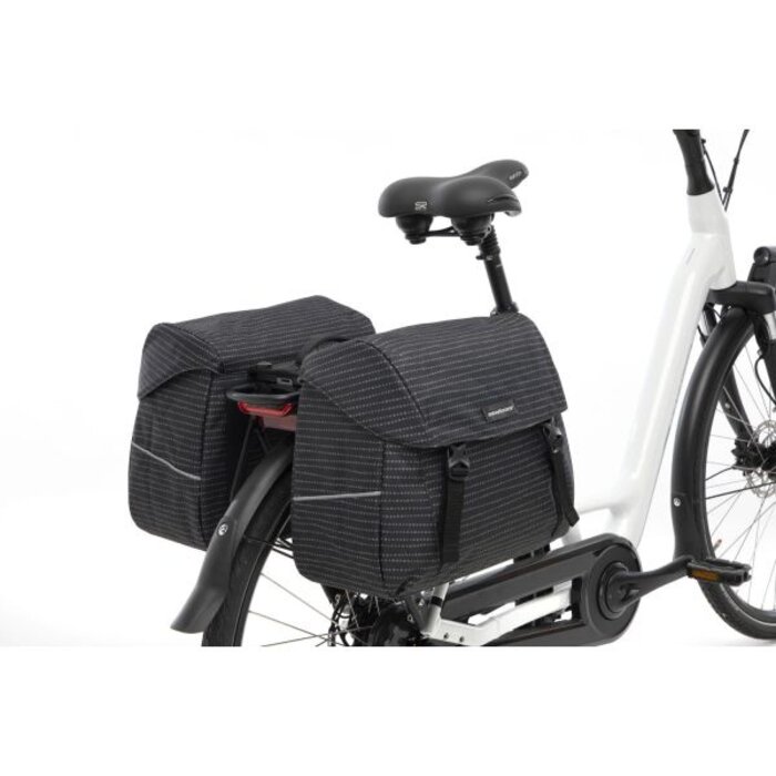 Newlooxs Dubbele fietstas New Looxs Joli Double MIK Nomi 37,0 liter 38 x 18 x 30 cm (x2) - zwart