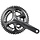 Crankstel 2 x 10 speed Shimano Tiagra FC-4700 - 172,5/52-36 holle as - zwart