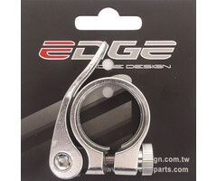 Edge Zadelpenklem Edge ø34.9 aluminium met snelspanner - zilver