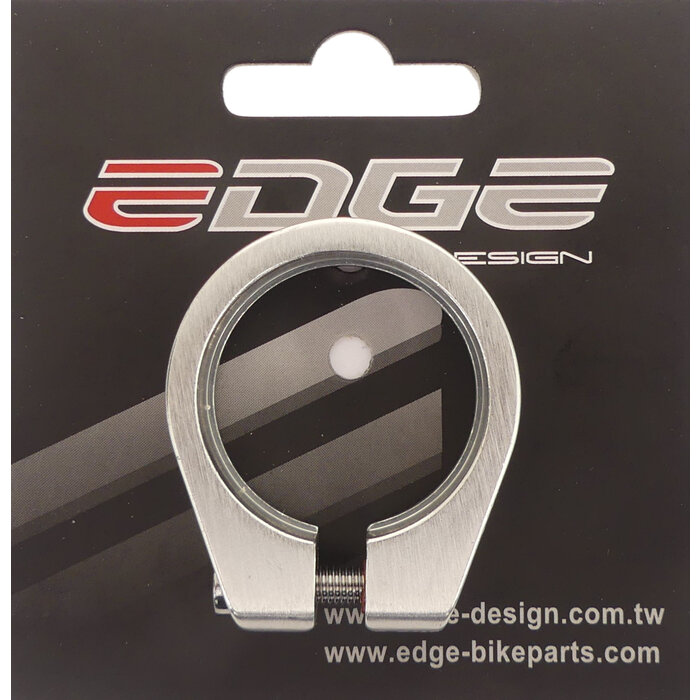 Edge Zadelpenklem Edge ø34.9 aluminium met inbusbout - zilver