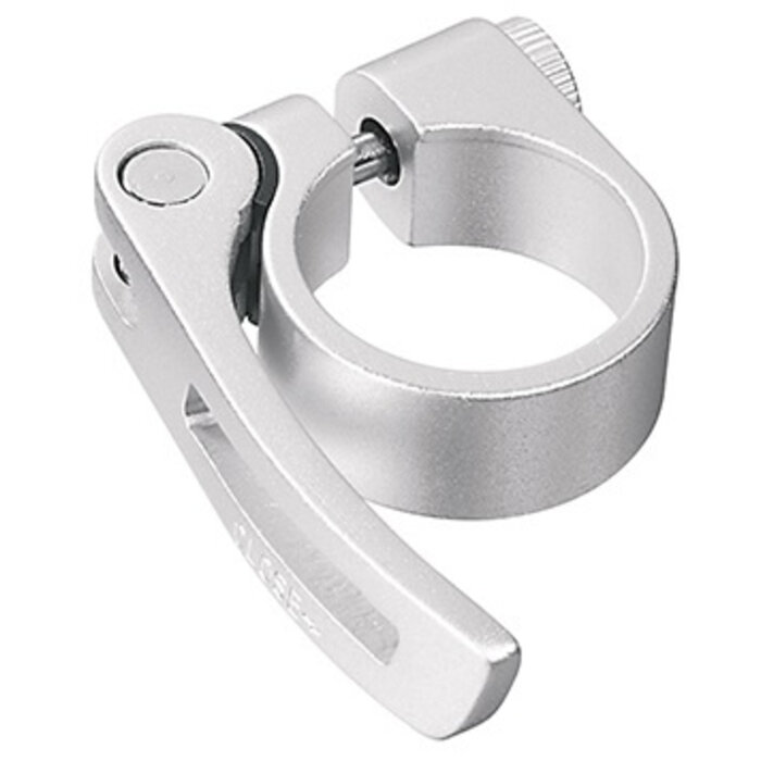 Ergotec Zadelpenklem Ergotec SCQ-080 ø31,8 aluminium met snelspanner - zilver