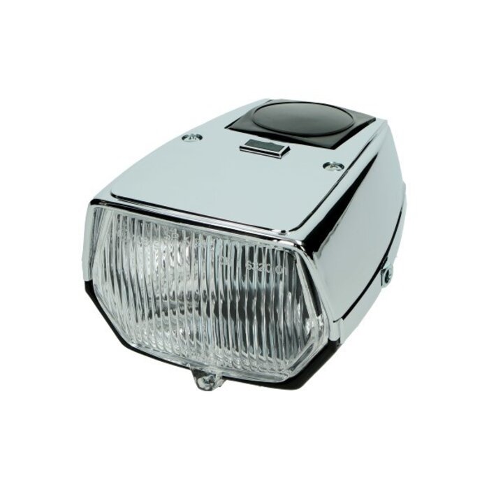 DMP koplamp vierkant plat maxi zwart/chroom DMP