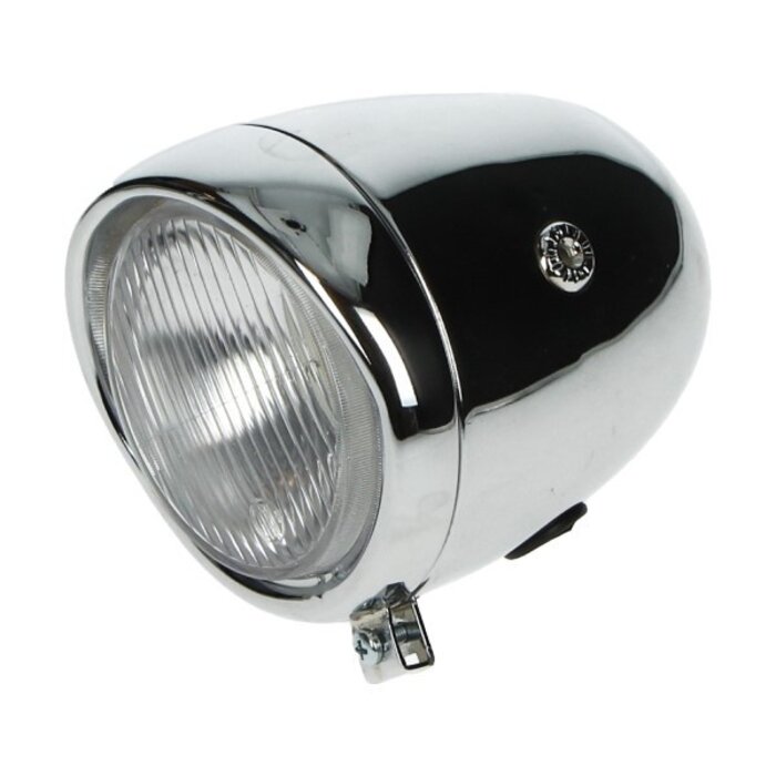 Chroom koplamp rond (made in EU) oldtimer/model puch 130mm chroom