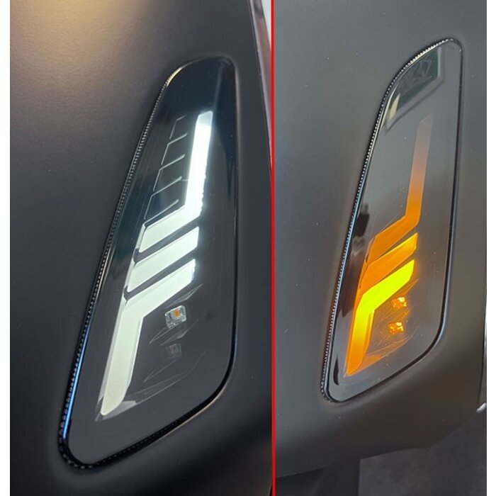 DMP knipperlichtset led voorzijde evo-2 primav/sprin donker smoke DMP