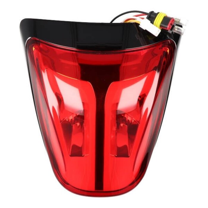 Power1 achterlicht led tube rood/glans zwart E-keur primav/sprin Power1