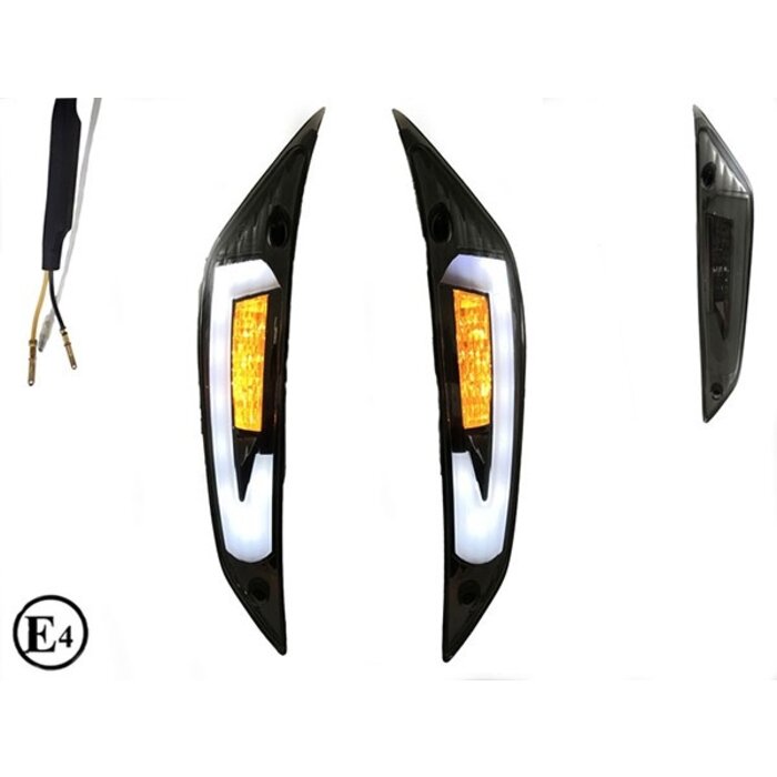 Power1 knipperlichtset led matrix E-Keur tube EVO-2 zip2000 titanium voor Power1