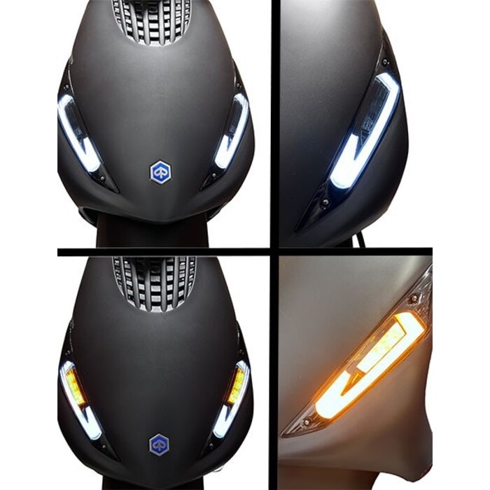 Power1 knipperlichtset led matrix EVO-3 zip2000 titanium voor Power1