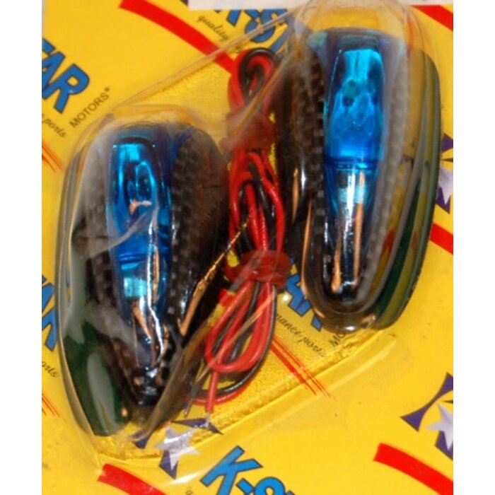 led verlichting 12v universeel carbon/blauw DMP 2pcs=op=op