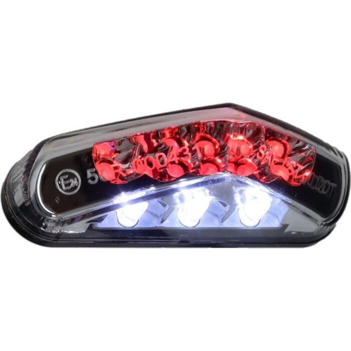 DMP achterlicht led bromfiets/scooter helder glas 84mm univ DMP