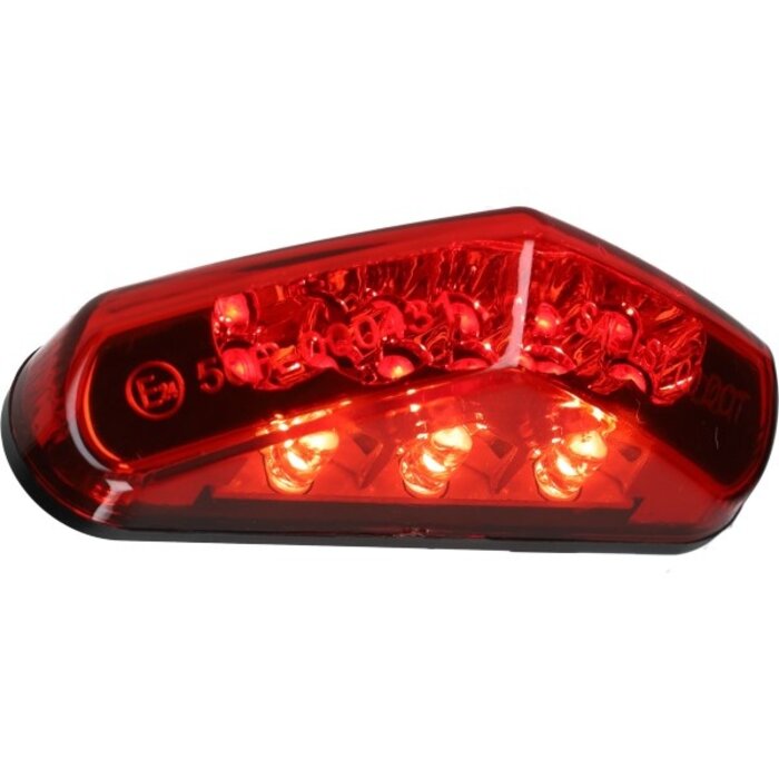 DMP DMP Achterlicht - 6 Leds - Voor bromfiets/scooter - Rood glas - 84mm - Universeel