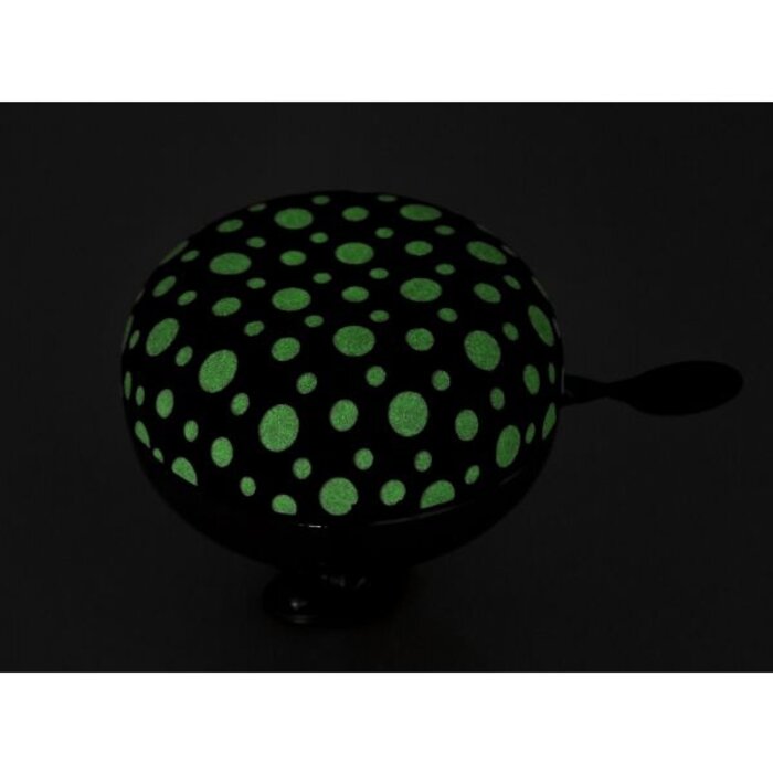 M-Wave Fietsbel Ding-Dong M-Wave ø80mm - black with white fluorescent dots